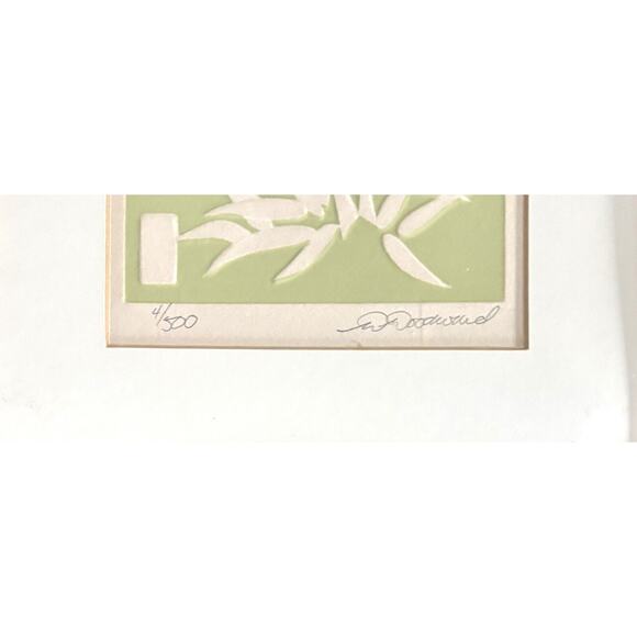 Rare Warren Woodward Framed Embossed Serigraph Floral Wall Art (set of 2) SIGNED - Picture 6 of 8